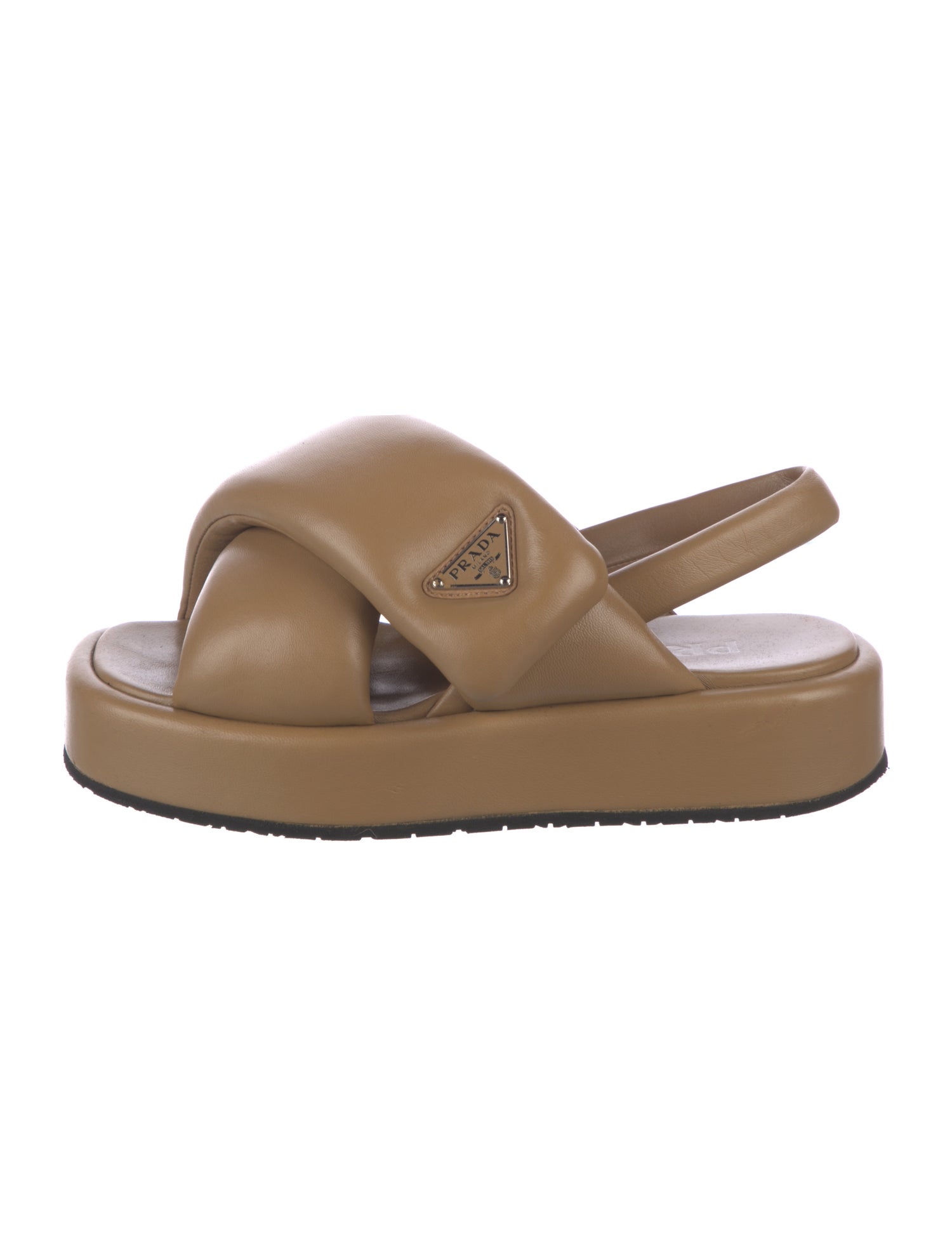Prada Leather Slingback Sandals
